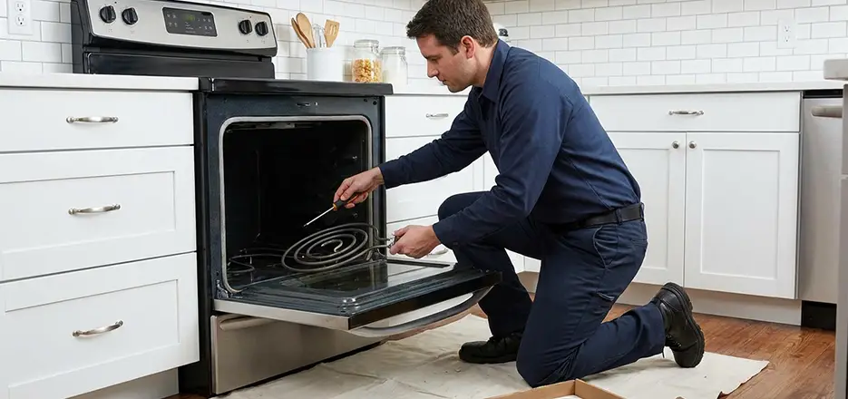 Oven Lower Heating Element Replacement in Agawam